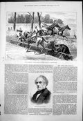 Antique Old Print Lord Galway Scrimmage Prince Wales Stakes Sandown Park 1876