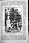 Old Print Sgt Jackson Corp Ash Monument Erected Shaw Life Guardsman 1878 19th