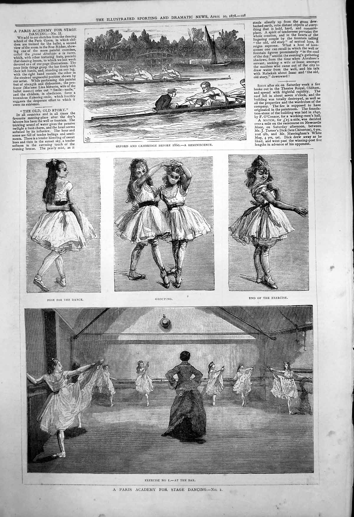 Old Paris Academy Stage Dancing Oxford Cambridge Race Before 1860 187 Victorian