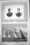 Old Canadian Scullers E Hanlon F Plaisted Nore Yacht Club Match 1878 Victorian
