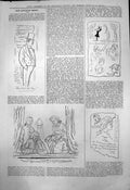 Old Antique Print Captious Critic Mr John Huy Court Theatre Olivia 1878 19th