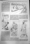 Antique Old Print Captious Critic Holiday Westgate On Sea Sun Bathing 1878 19th