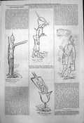 Antique Old Print Captious Critic Wimbledon Camp Arry Military Uniform 1878
