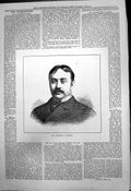 Old Antique Print Mr Herbert Standing Popular Young Actor Born 1846 1878 19th