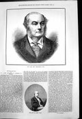 Original Old Antique Print Late Mr Frederick Gye Late Mr Alfred Wigan 1878 19th