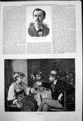 Old Late Mr J Wadmore Jealousy Man Looks On Man Pours Drink Lady 1878 Victorian