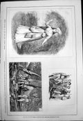 Old Print Players Past Mrs Stephen Kemble Sport Work Nepaul Frontier 1879 19th