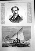 Old Mr Alfred Thompson Sailing Car Kansas Pacific Railway America 187 Victorian