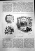 Original Old Antique Print Last Queens Theatre View Stage Gallery 1879 19th