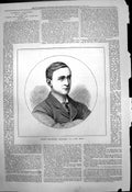 Original Old Antique Print London Theatrical Managers Mr Hare 1879 Victorian