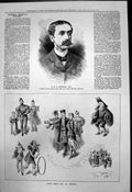Old Print Fancy Dress Ball Chelsea E Hopwood Winner Pigeon Shooting 1879 19th