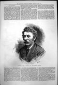 Original Old Antique Print Portrait Mr C Wyndham Anglo German Comedian 1875