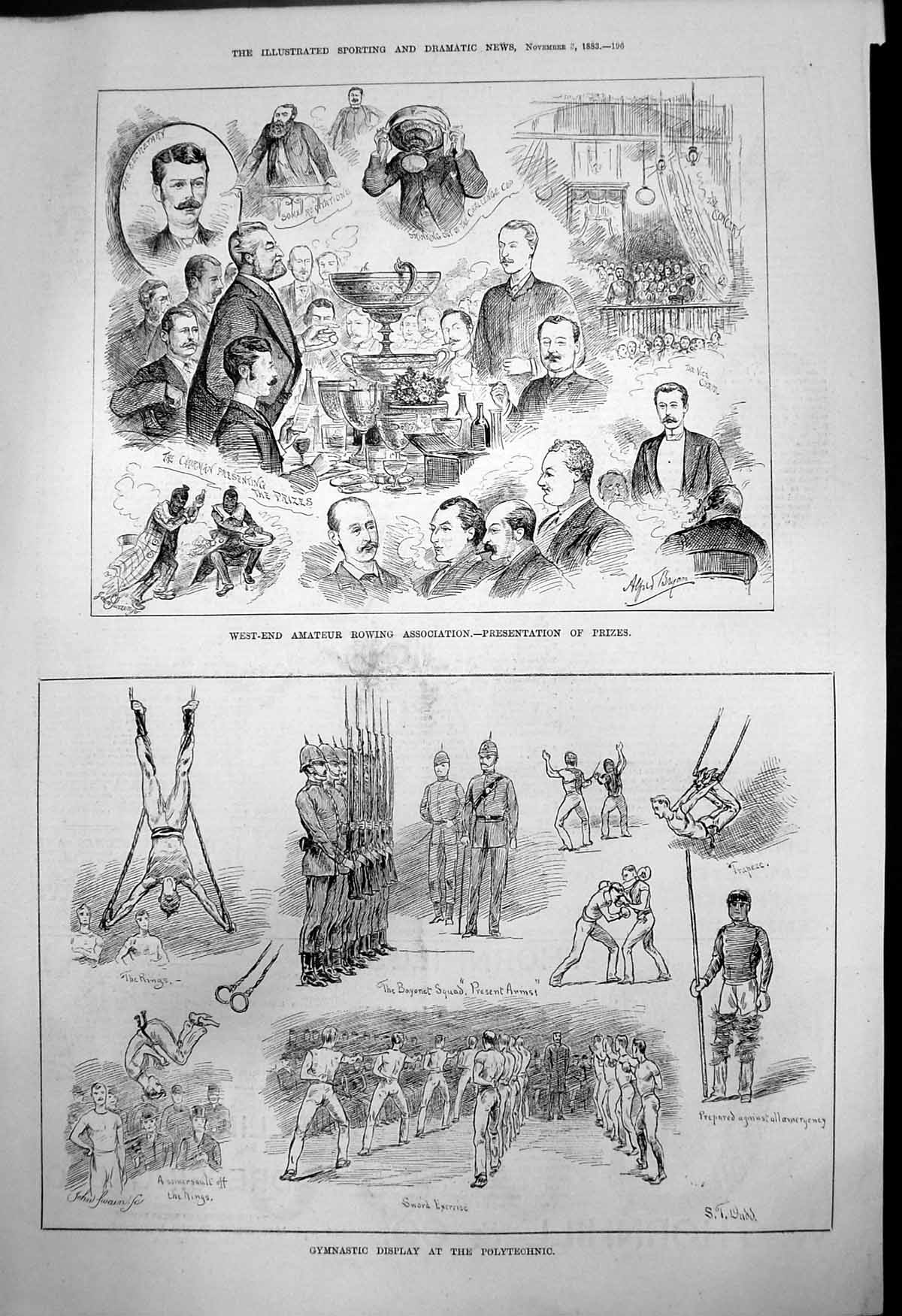 Old West End Amateur Rowing Assoc Gymnastic Display Polytechnic 1883 Victorian