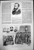 Antique Old Print Mr E O'Donovan Westons 5000 Miles Walking Tour Start 1883