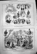 Old Print New Belgravian Gymnasium Mr Mrs German Reeds Entertainment 1884 19th