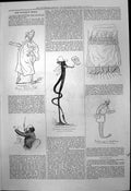 Antique Old Print Captious Critic Fledermaus Baron Essersmith Girardania 1877