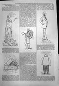 Old Antique Print Captious Critic Fame Deluded Dick Domestic Drudge 1877 19th