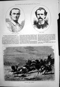 Antique Print Catching Wild Horses Daniel O'Leary Edward Payson Weston 1877