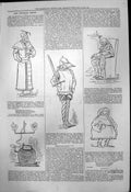 Antique Old Print Captious Critic Folly Willie Edwin As Solomon Probite 1877