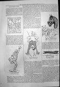 Antique Old Print Captious Critic Derby Straight Tip Coupon Dark Horse 1877