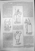 Antique Old Print Captious Critic Inconstant Vicarage London Assurance 1877