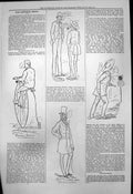 Antique Old Print Captious Critic Relache Grecian Games Down Daisy Dell 1877