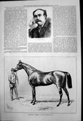 Original Old Antique Print Mer Edward Lloyd Hampton Winner Goodwood Cup 1877