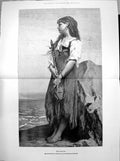 Old Mignon Girl Banjo Picture M Lefebvre Paris Exhibition Fine Arts