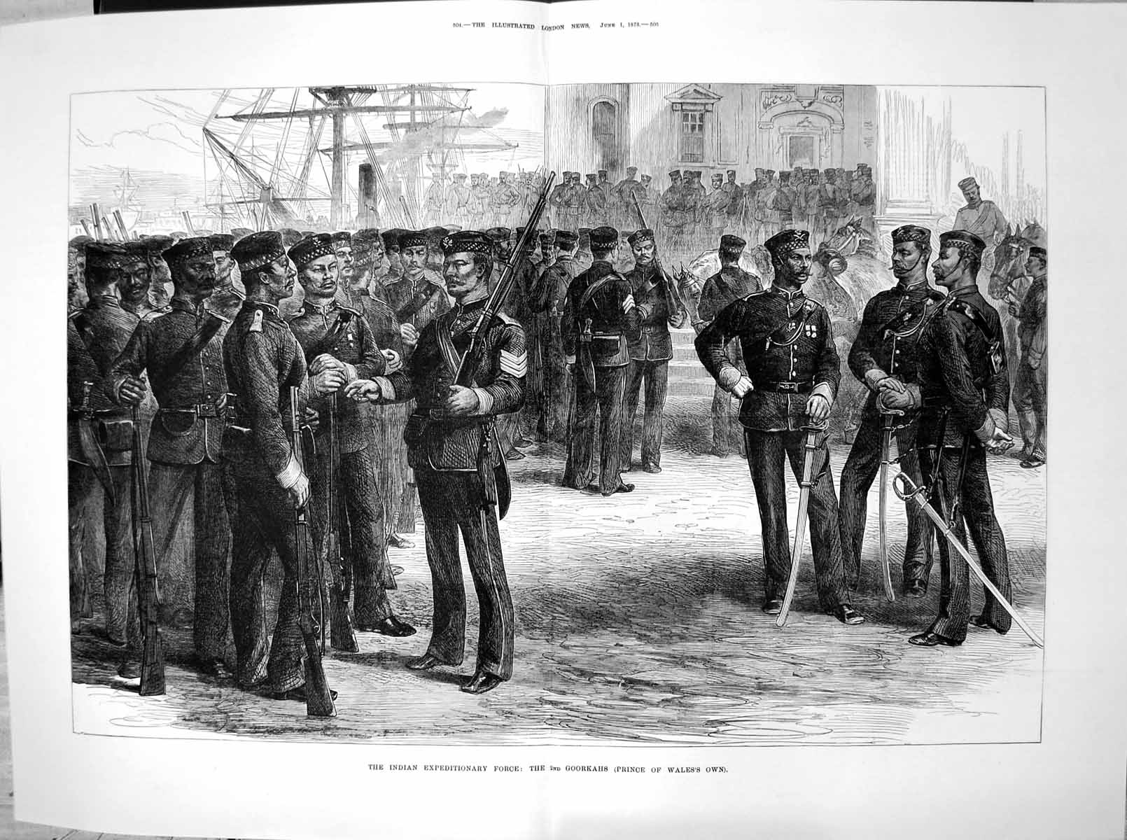 Antique Print Indian Expeditionary Force 2Nd Goorkahs Prince Wales Own 1878
