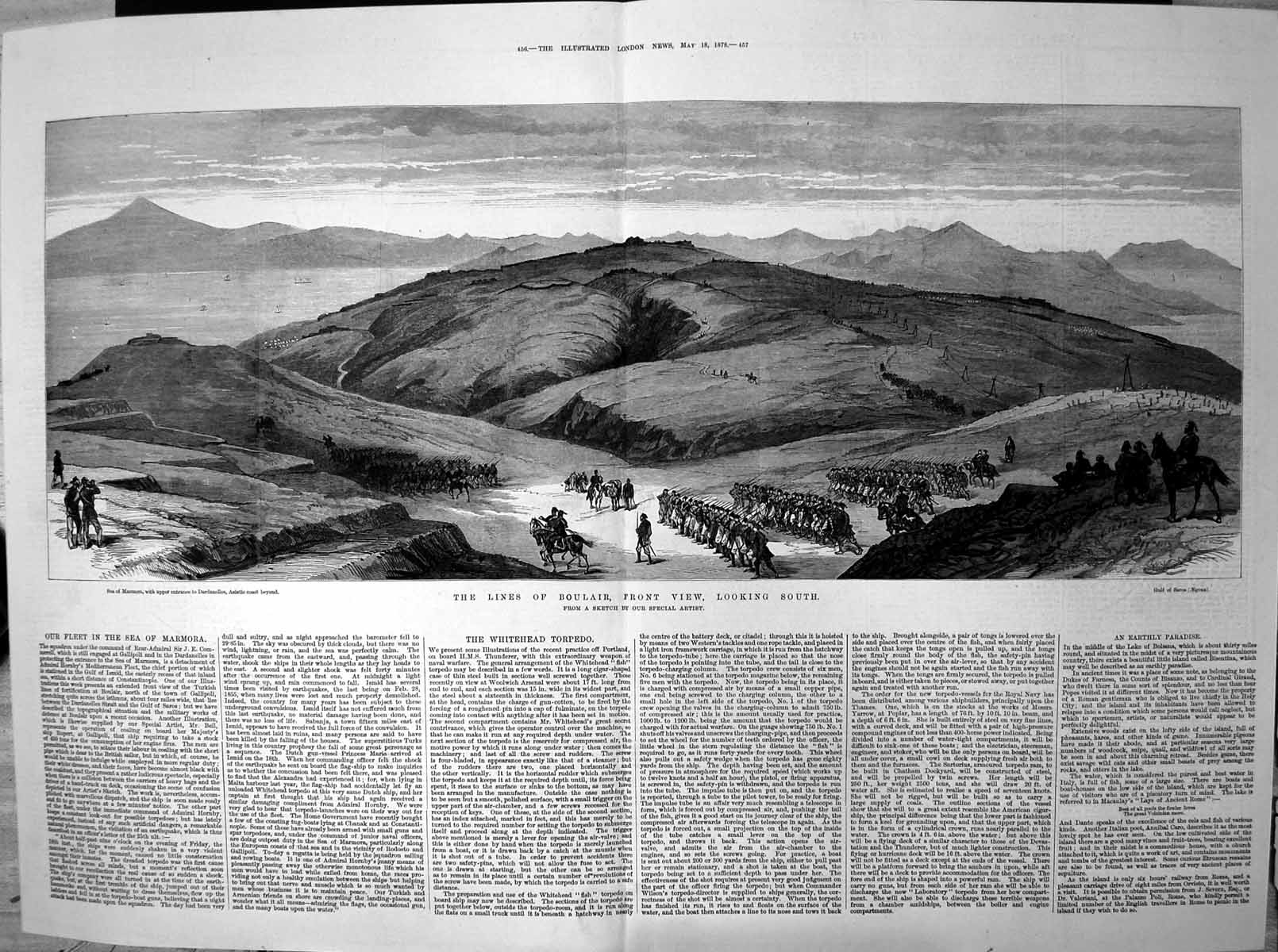 Old Lines Boulair Front View Looking South Sea Marmora Gulf Saros 187 Victorian