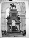 Original Old Antique Print Wellington Monument St Pauls Cathedral 1878 19th