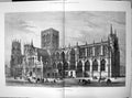 Original Old Antique Print York Minster Exterior View 1878 19th