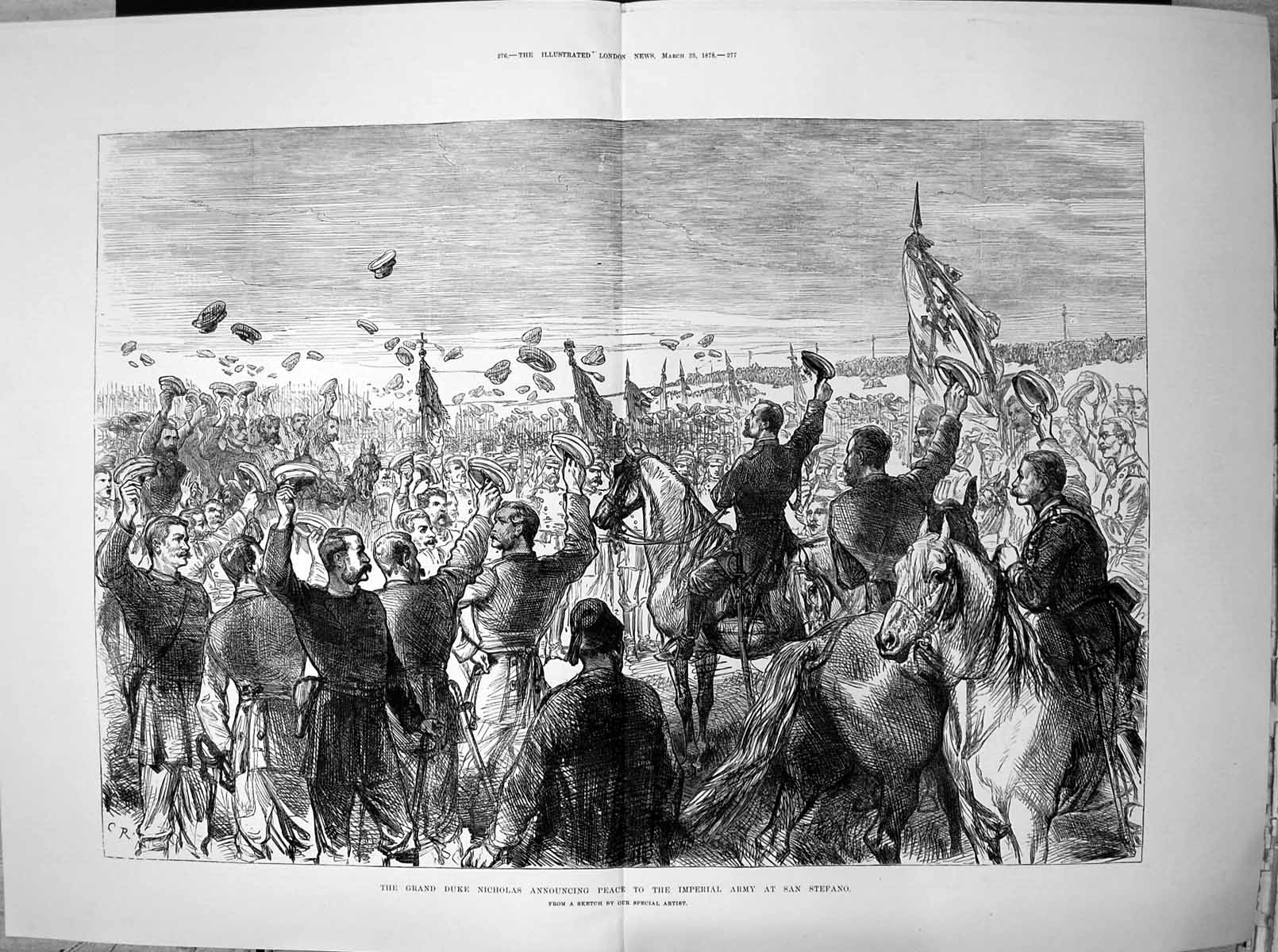 Old Grand Duke Nicholas Announcing Peace Imperial Army San Stefano187 Victorian