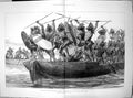 Antique Old Print Mr Stanleys Travels Africa Great War Canoe River Congo 1878