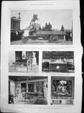 Antique Old Print Louis Xiv Rooms Louvre Benzine Motor Governor Pretoria 1901