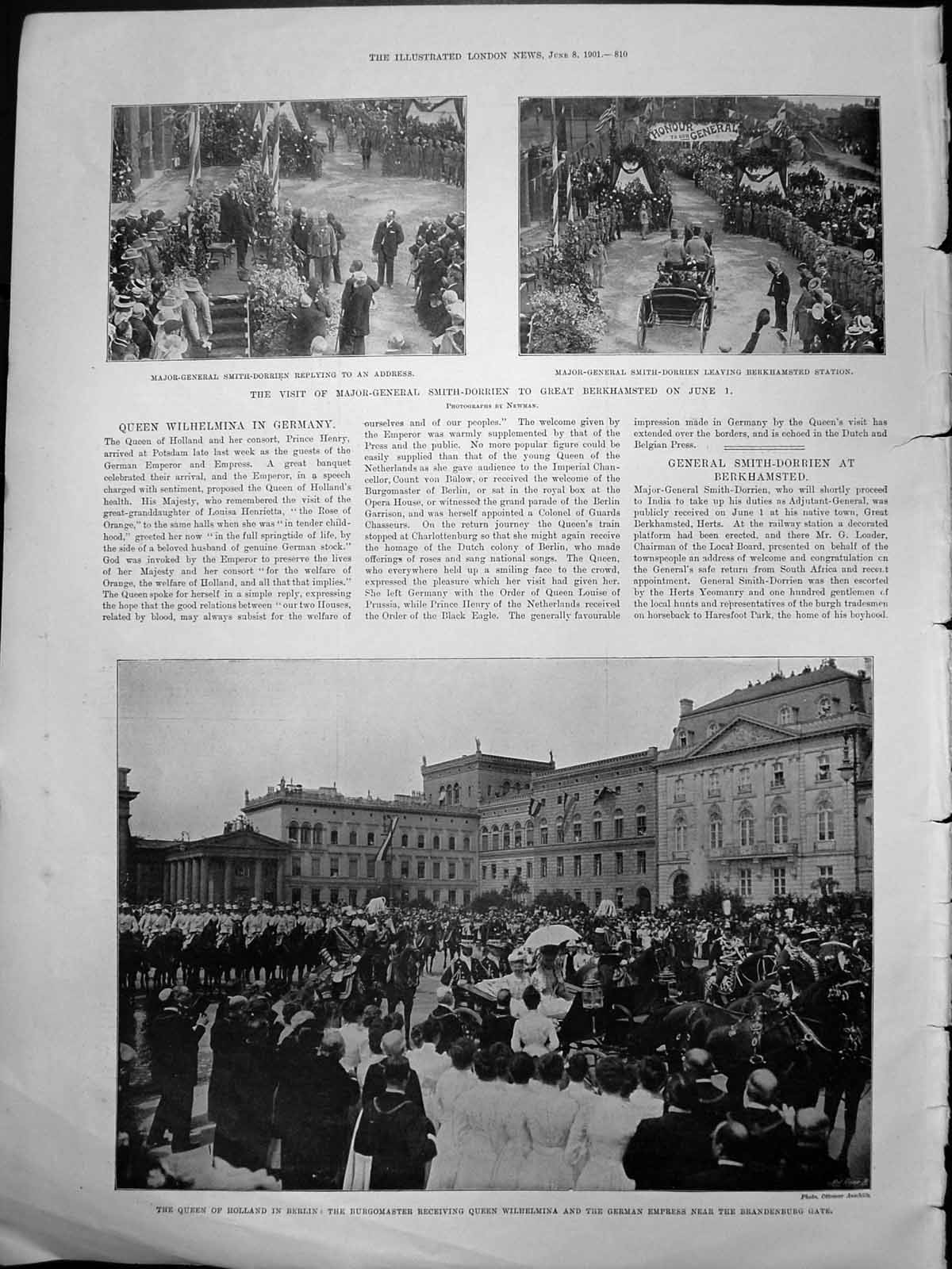 Old Maj Gen Smith Dorrien Great Berkhampstead Queen Holland Berlin190 20th