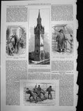 Old New Clock Tower Newington Butts Life Troop Ship Hauling Log 1878 Victorian