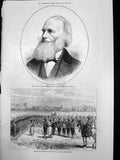 Old Swearing In Recruits Indian Army William Cullen Bryant Poet 1878 Victorian