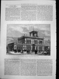 Antique Old Print Paris Exhibition United States Building Champ De Mars 1878