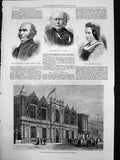 Old Print Paris Exhibition Offices British Commission Duchess Argyll 1878 19th