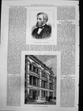 Antique Print City Liberal Club Walbrook Mr George Palmer M P Reading 1878 19th