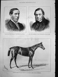 Antique Print Pilgrimage Winner Newmarket James Lowther Mp Lord Lyons 1878 19th