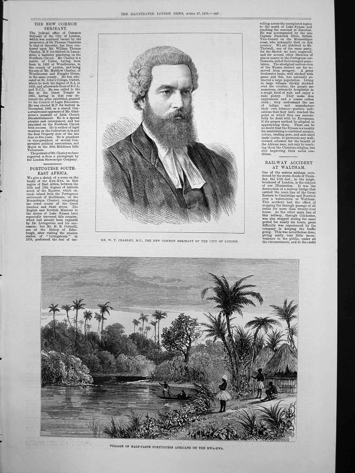 Old W T Charley Mp Serjeant City London Village Portuguese Africans