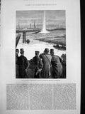 Old Print Memebers House Commons Visit Portsmouth Exploding Torpedo 1878 19th