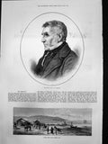 Original Old Antique Print Right Hon J W Henley Lower Beef Town Besika Bay 1878