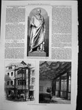 Old Sir Paul Pindars House Bishopsgate St Prince Consort Statue 1878 Victorian