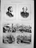 Old Print Late Capt Hugh Swiney Thomas Wright War Osman Pasha Plevna 1878 19th