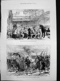 Old Print Breakfast Poor Whitecross St Last Days Plevna Siers Begging 18 19th