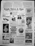Old Advert Grande Maison De Blanc Paris Linens Hildebrands Chocs 1901 Victorian