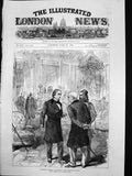 Original Old Antique Print Congress Berlin Ante Room Radziwill Palace 1878 19th